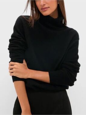 Tuckernuck Black Cashmere Turtleneck Sweater - Women